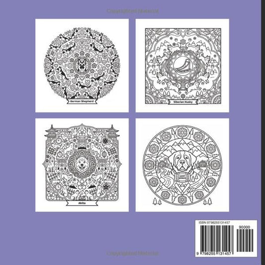 Mandala Coloring Book: Large Dog Breeds
